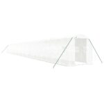 Rastlinjak z jeklenim okvirjem bel 8 m² 24x2x2 m - Image 2