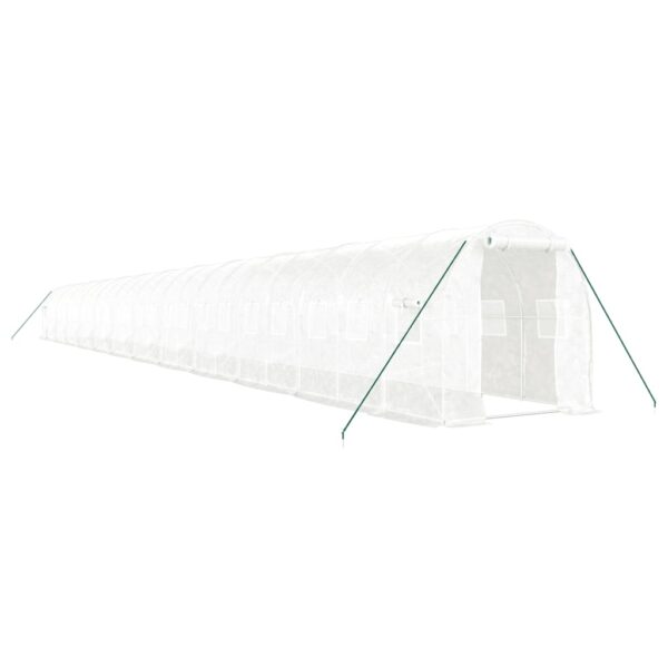 Rastlinjak z jeklenim okvirjem bel 8 m² 24x2x2 m - Image 2
