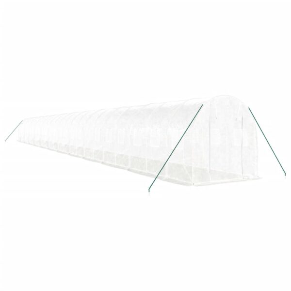 Rastlinjak z jeklenim okvirjem bel 8 m² 24x2x2 m - Image 3