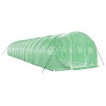 Rastlinjak z jeklenim ogrodjem zelen 42 m² 14x3x2 m - Image 3
