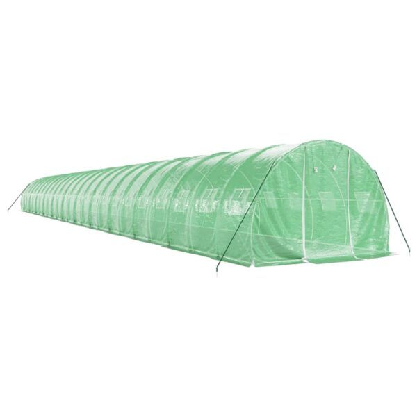 Rastlinjak z jeklenim ogrodjem zelen 72 m² 24x3x2 m - Image 3