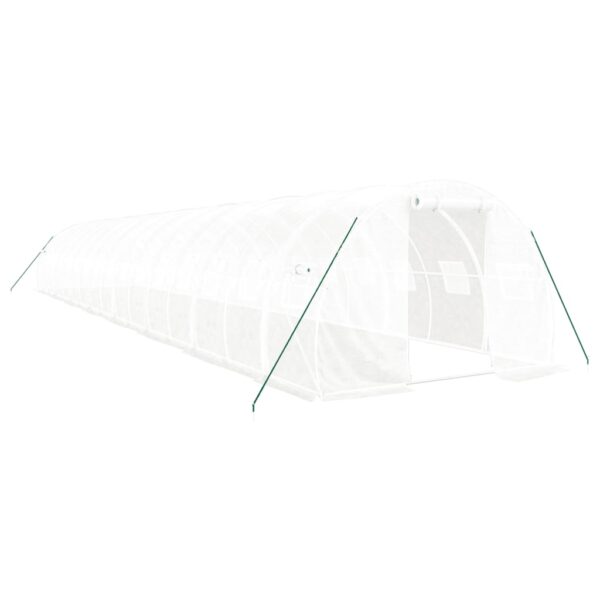 Rastlinjak z jeklenim okvirjem bel 48 m² 16x3x2 m - Image 2