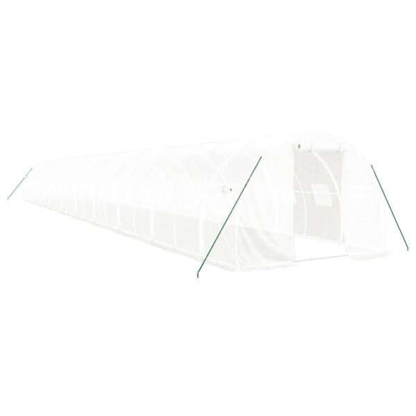 Rastlinjak z jeklenim okvirjem bel 60 m² 20x3x2 m - Image 2