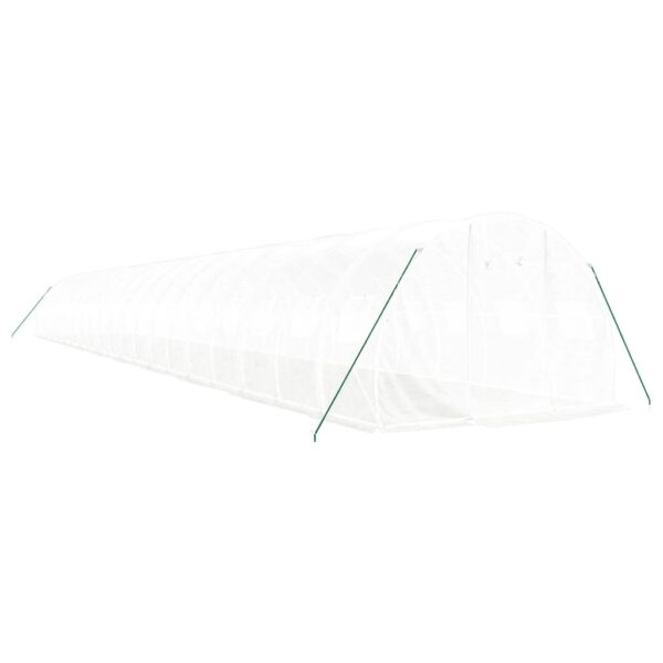 Rastlinjak z jeklenim okvirjem bel 60 m² 20x3x2 m - Image 3