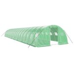 Rastlinjak z jeklenim ogrodjem zelen 72 m² 18x4x2 m - Image 2