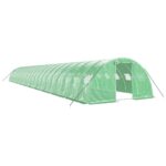 Rastlinjak z jeklenim ogrodjem zelen 88 m² 22x4x2 m - Image 2