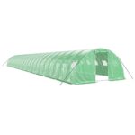 Rastlinjak z jeklenim ogrodjem zelen 96 m² 24x4x2 m - Image 2
