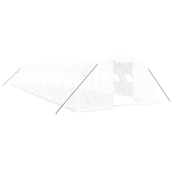 Rastlinjak z jeklenim okvirjem bel 56 m² 14x4x2 m - Image 2