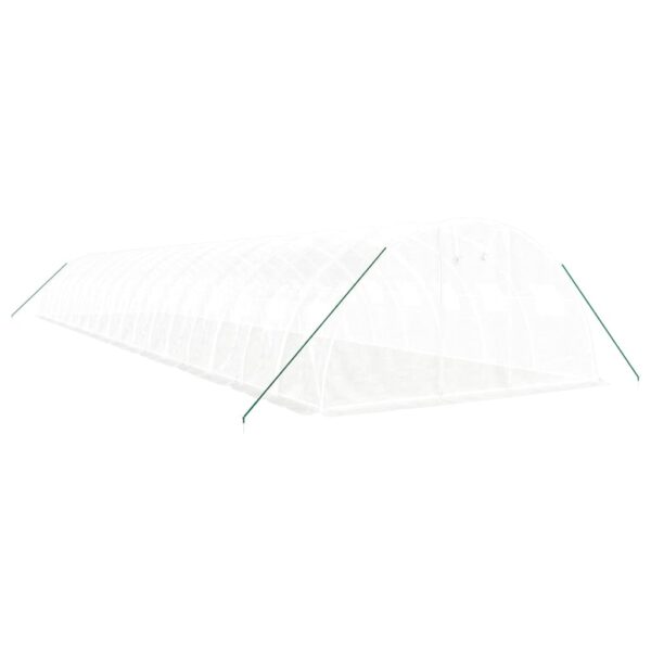Rastlinjak z jeklenim okvirjem bel 72 m² 18x4x2 m - Image 3