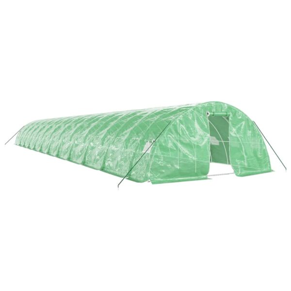 Rastlinjak z jeklenim ogrodjem zelen 120 m² 24x5x2,3 m - Image 2