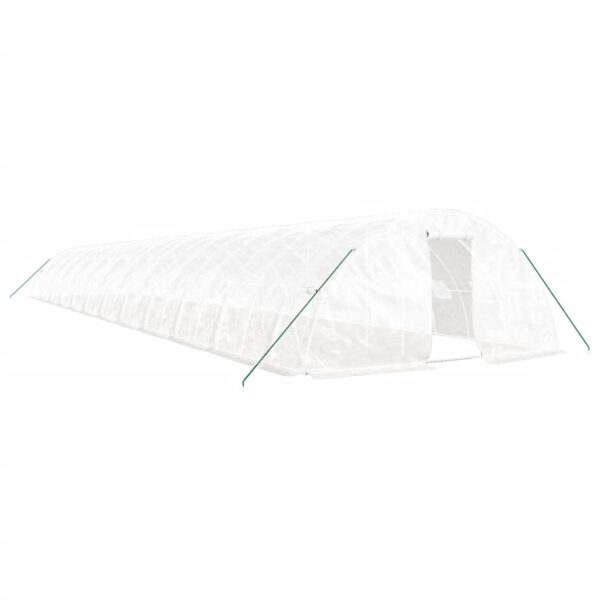 Rastlinjak z jeklenim okvirjem bel 120 m² 24x5x2,3 m - Image 2