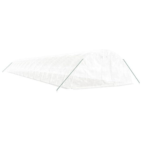 Rastlinjak z jeklenim okvirjem bel 120 m² 24x5x2,3 m - Image 3