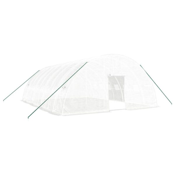 Rastlinjak z jeklenim okvirjem bel 48 m² 8x6x2,85 m - Image 2