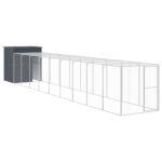 Kokošnjak z izhodom antracit 165x1067x181 cm pocinkano jeklo - Image 2