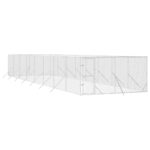 Zunanja pasja ograda srebrna 4x16x2 m pocinkano jeklo - Image 3