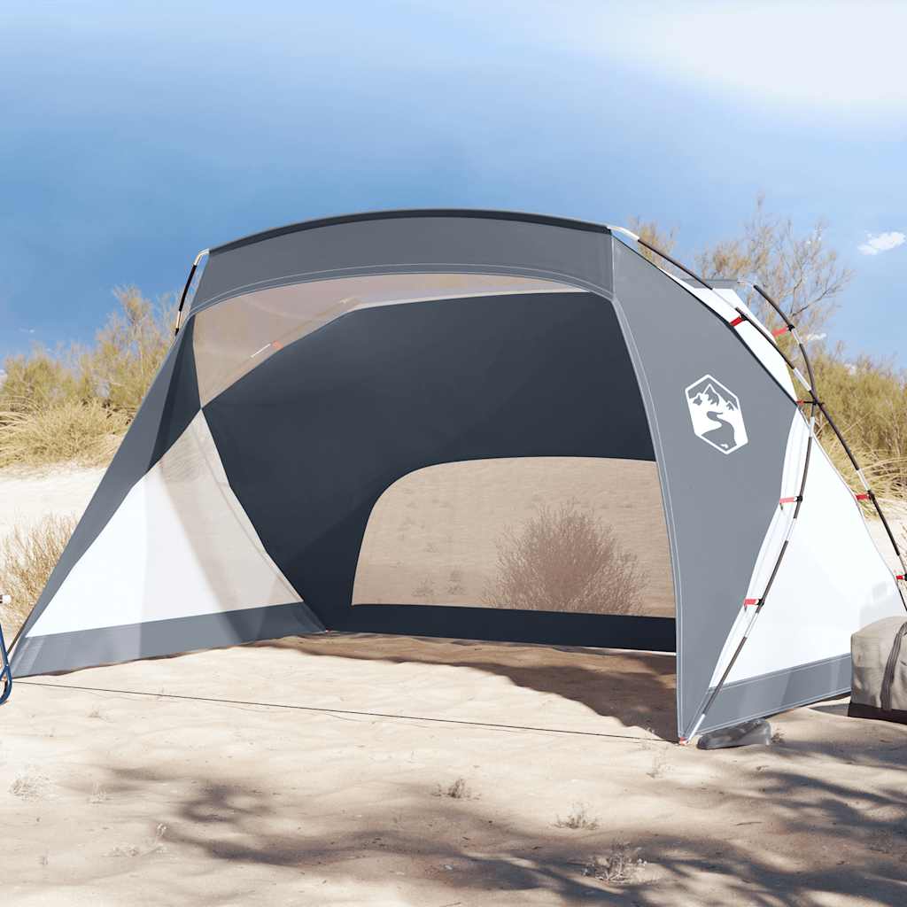 Šotor za na plažo siv 274x178x170/148 cm 185T poliester
