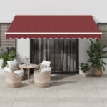 Avtomatsko zložljiva tenda z LED bordo 400x300 cm