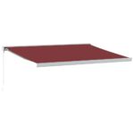 Ročno zložljiva tenda bordo 400x300 cm - Image 2