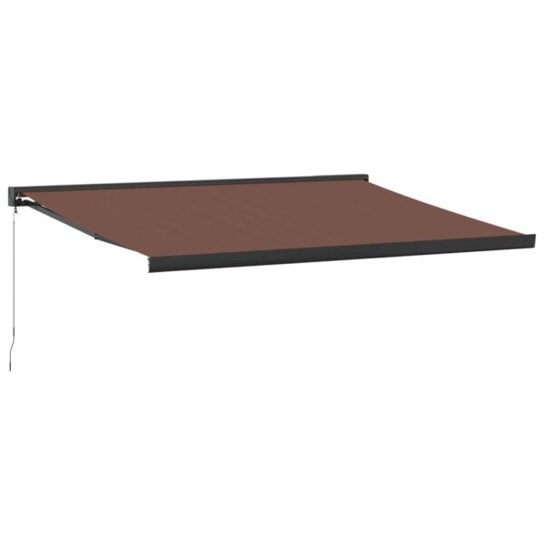Ročno zložljiva tenda rjava 450x300 cm - Image 2