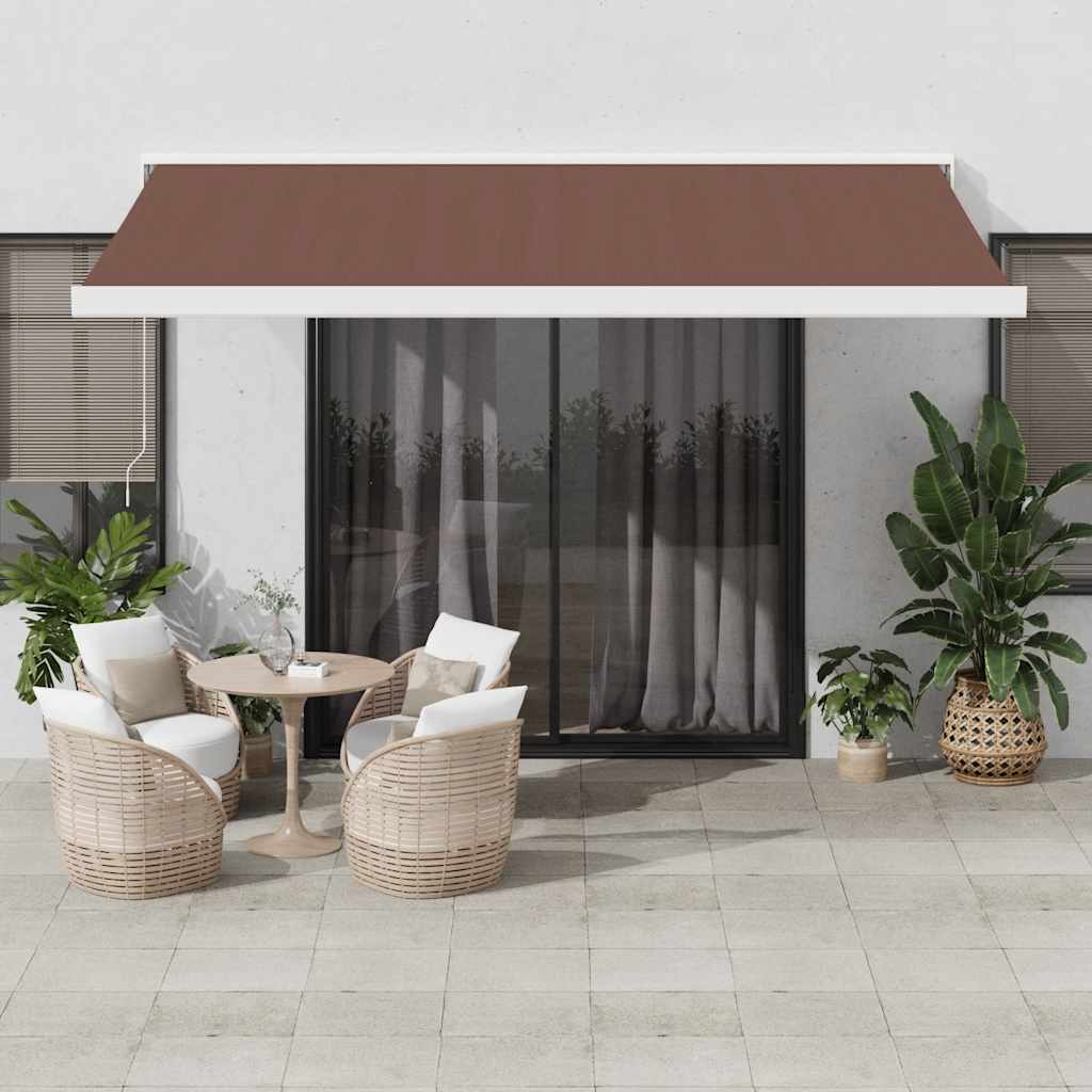 Avtomatsko zložljiva tenda rjava 400×300 cm