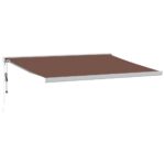 Avtomatsko zložljiva tenda rjava 450x300 cm - Image 2