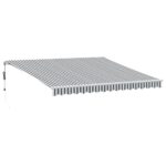 Avtomatsko zložljiva tenda z LED antracit in bela 400x300 cm - Image 2