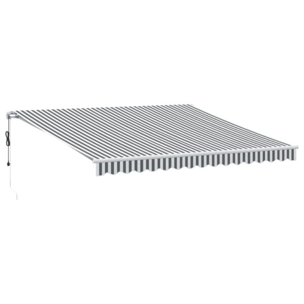 Avtomatsko zložljiva tenda z LED antracit in bela 400x300 cm - Image 2