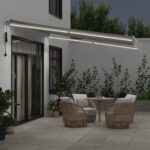 Avtomatsko zložljiva tenda z LED antracit in bela 400x300 cm - Image 3