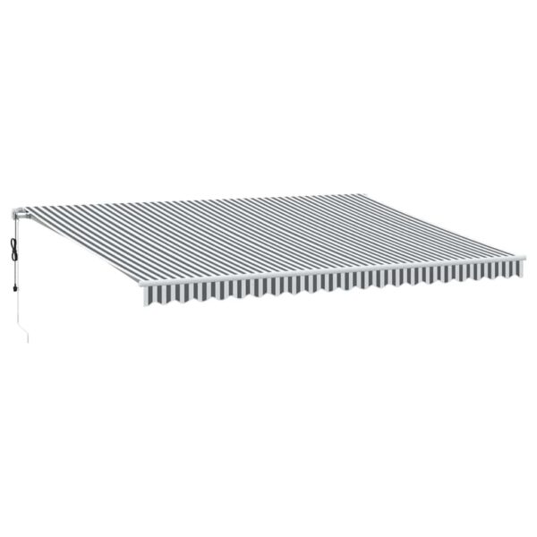 Avtomatsko zložljiva tenda z LED antracit in bela 500x300 cm - Image 2