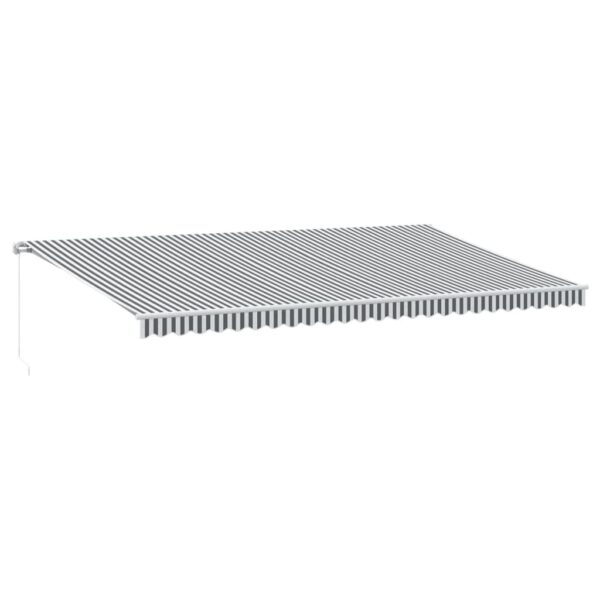 Ročno zložljiva tenda antracit in bela 600x350 cm - Image 2