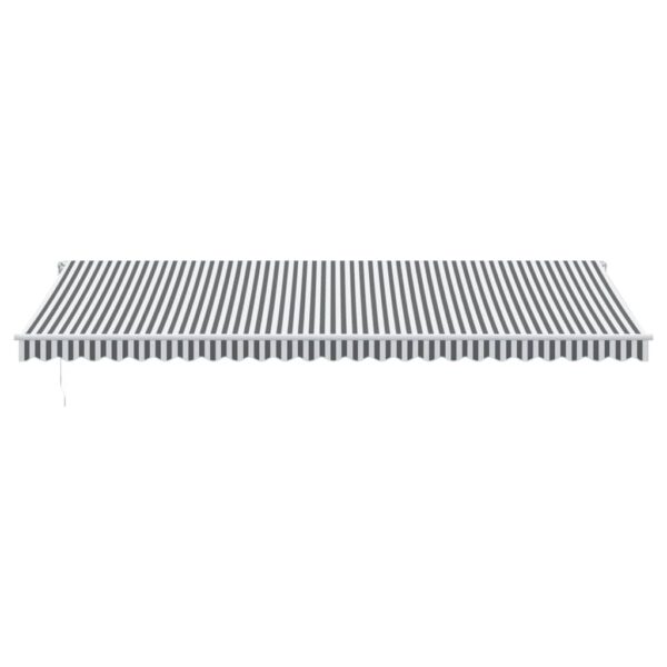 Ročno zložljiva tenda antracit in bela 600x350 cm - Image 3