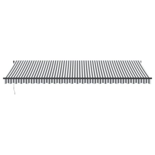 Ročno zložljiva tenda antracit in bela 600x350 cm - Image 3