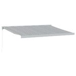 Zložljiva tenda antracit in bela 4x3 m blago in aluminij - Image 2