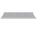 Zložljiva tenda antracit in bela 4x3 m blago in aluminij - Image 3