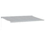 Zložljiva tenda antracit in bela 5x3 m blago in aluminij - Image 2