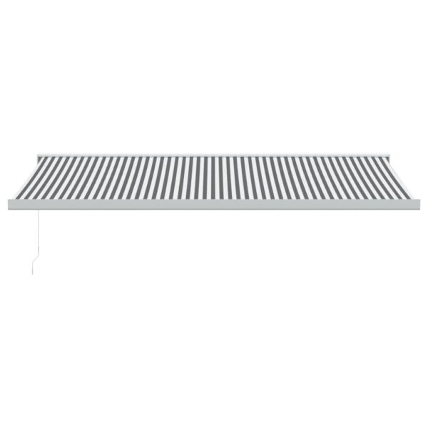 Zložljiva tenda antracit in bela 5x3 m blago in aluminij - Image 3
