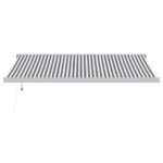 Zložljiva tenda antracit in bela 4x3 m blago in aluminij - Image 3