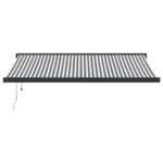 Zložljiva tenda antracit in bela 4x3 m blago in aluminij - Image 3