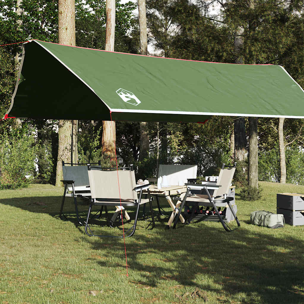 Ponjava za kampiranje zelena 500×294 cm vodoodporna