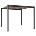 Vrtni gazebo Antracit 3x3 m Aluminij - Image 2
