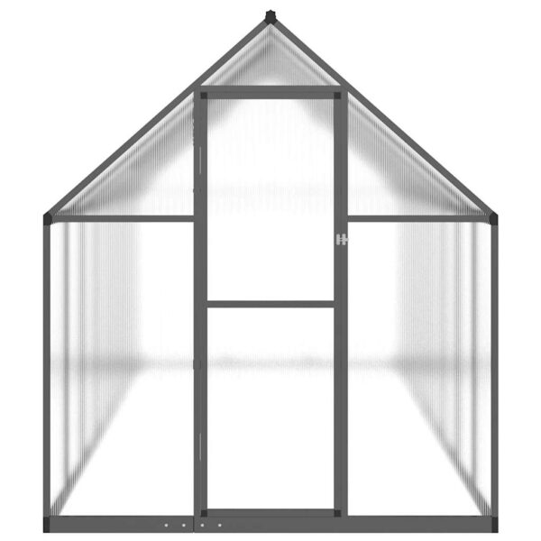 Rastlinjak z okvirjem antracit 445x169x195 cm aluminij - Image 3
