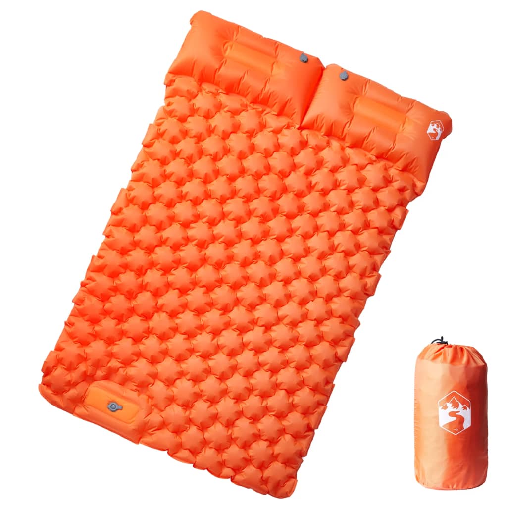 Samonapihljivo ležišče za kampiranje 2 osebi oranžno