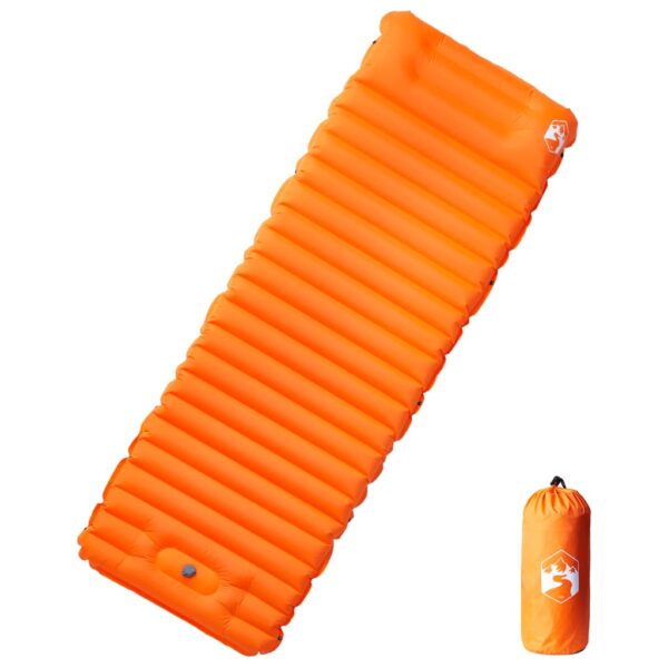 Samonapihljivo ležišče za kampiranje z blazino 1 osebo oranžno