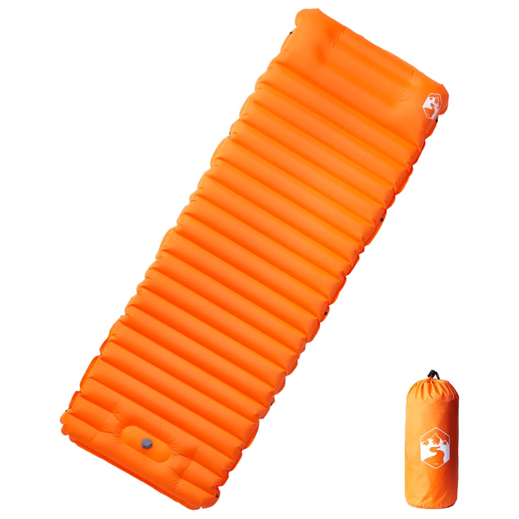 Samonapihljivo ležišče za kampiranje z blazino 1 osebo oranžno