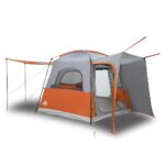 Avtomobilski šotor za 4 osebe siv in oranžen vodoodporen - Image 2