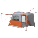 Avtomobilski šotor za 4 osebe siv in oranžen vodoodporen - Image 3