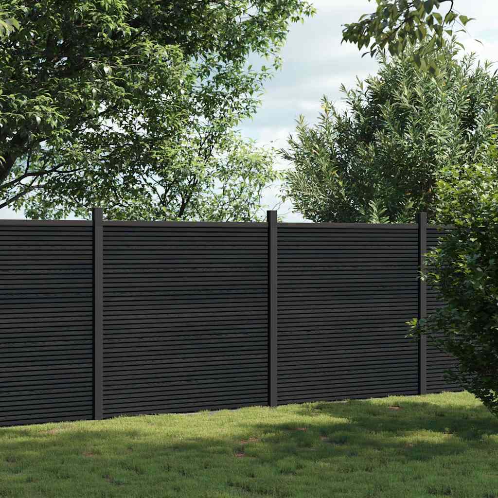 Ograjni panel siv 353×186 cm WPC