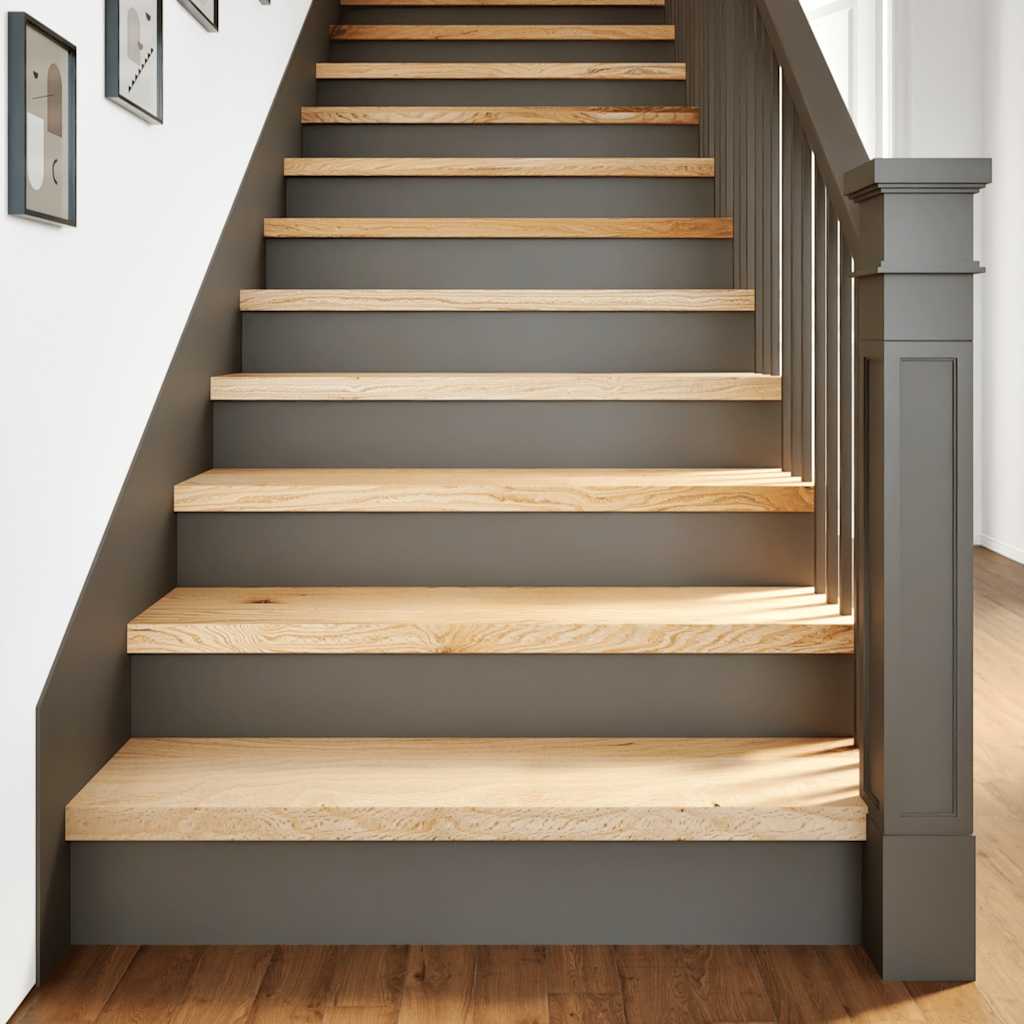 Podloge za stopnice 16 kosov 100x25x2 cm trdna hrastovina
