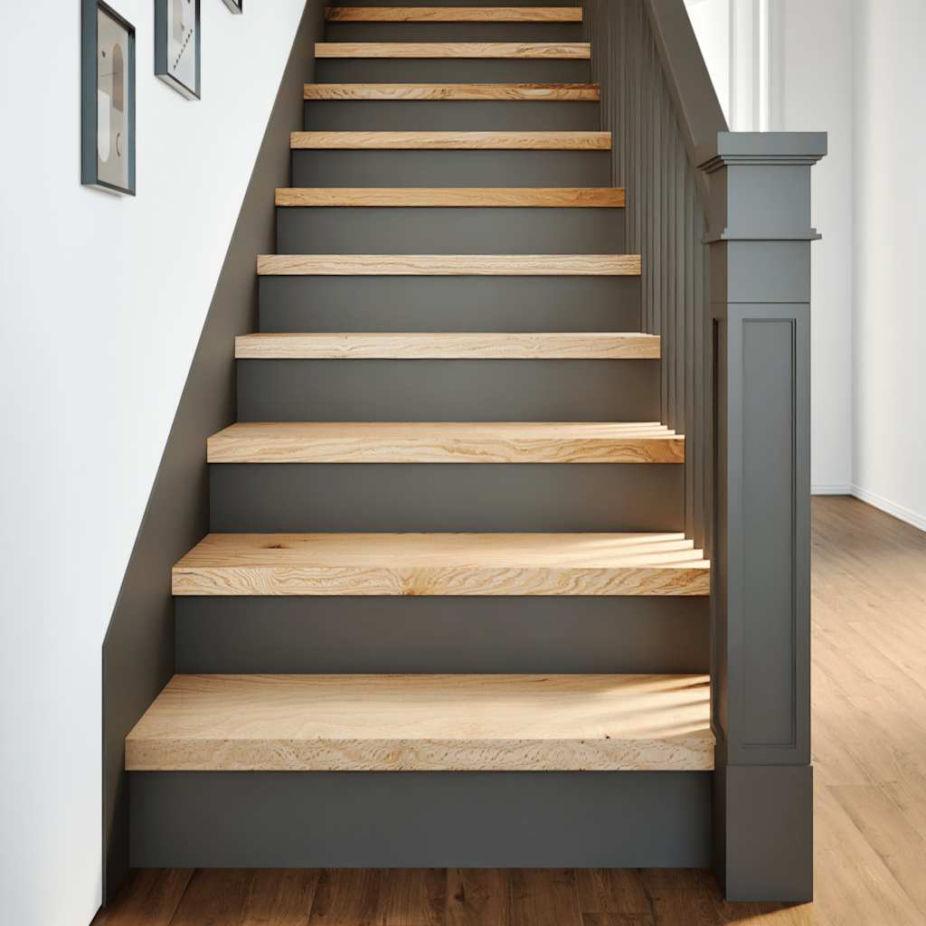 Podloge za stopnice 20 kosov 80x25x2 cm trdna hrastovina