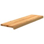 Podloge za stopnice 16 kosov rjave 90x25x2 cm trdna hrastovina - Image 3